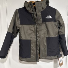 THE NORTH FACE BOYS Small 7-8 FREEDOM TRICLIMATE OLIVE BLACK 3 IN 1 JACKET