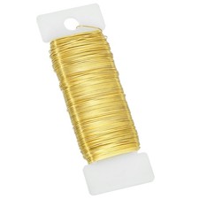 38Yard Floral Wire Flexible Paddle Wire 24 Gauge Florist Wire Gold