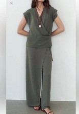 Zara 2pc Co Ord Pants Set NWT Pareo Pants and Top both Size Medium