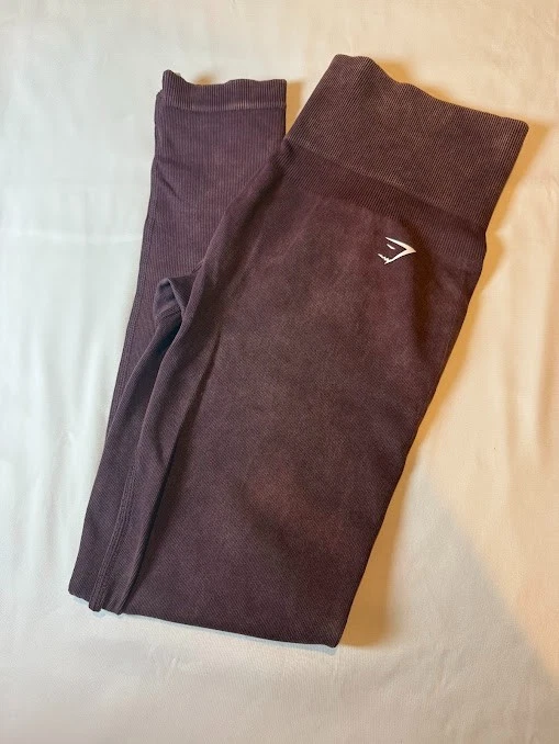 Леггинсы GYMSHARK Scrunch бордовые женские размер средний - Изображение 3 из 4