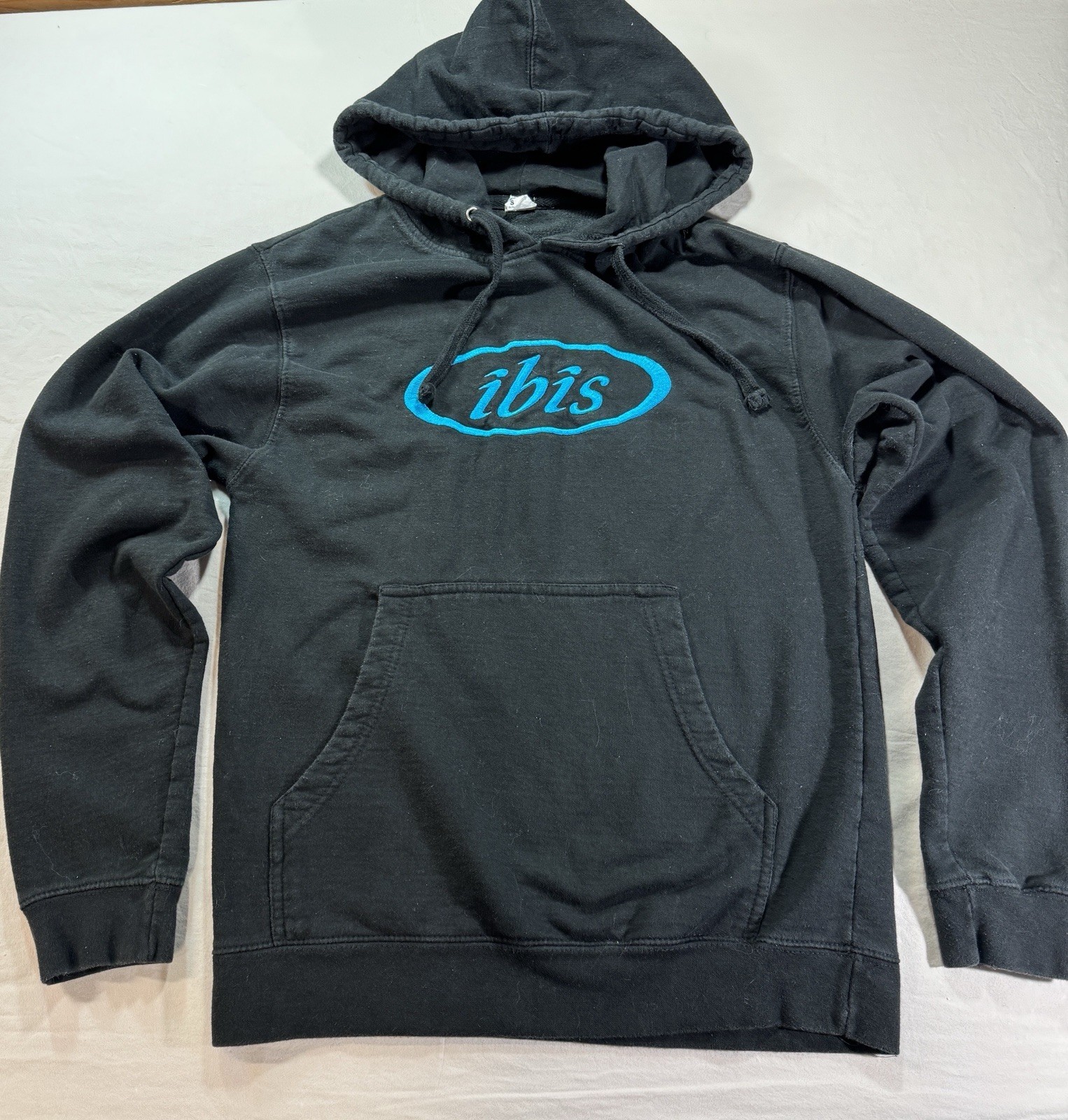 S  Logo Hoodie Black/blue Embroidered - Small