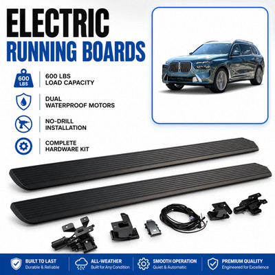 2PCS Electric Running Boards Power Side Steps Fits For BMW X7 G07 2019-2026
