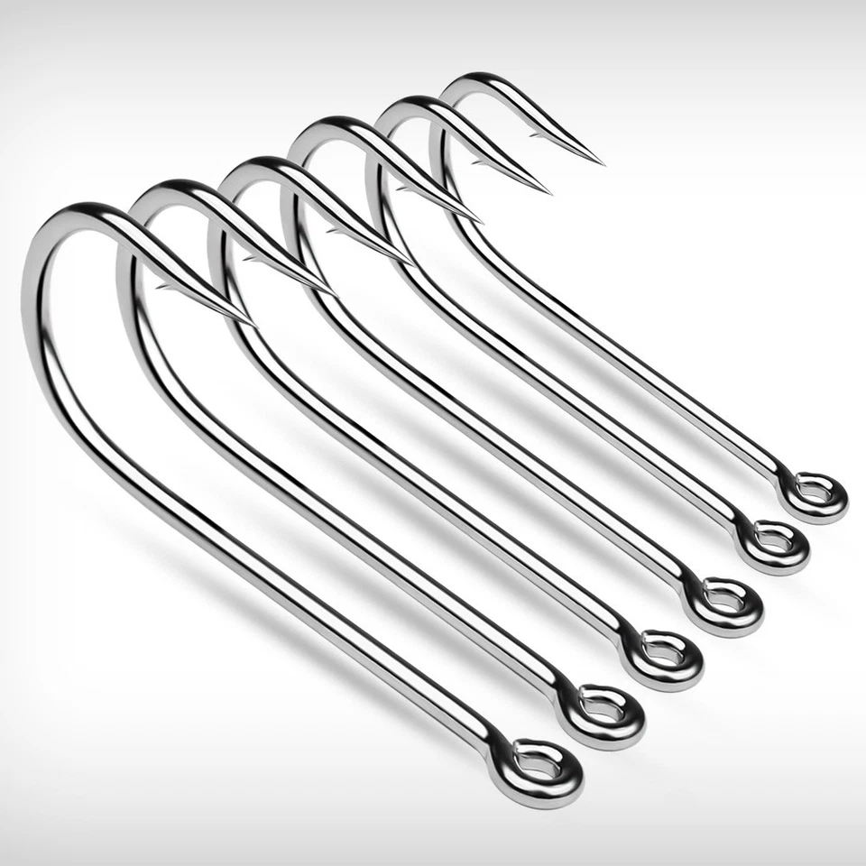 50pc 34007 Stainless Steel O'shaughnessy Fishing Hooks Long Shank Saltwater Hook - Image 4 of 4