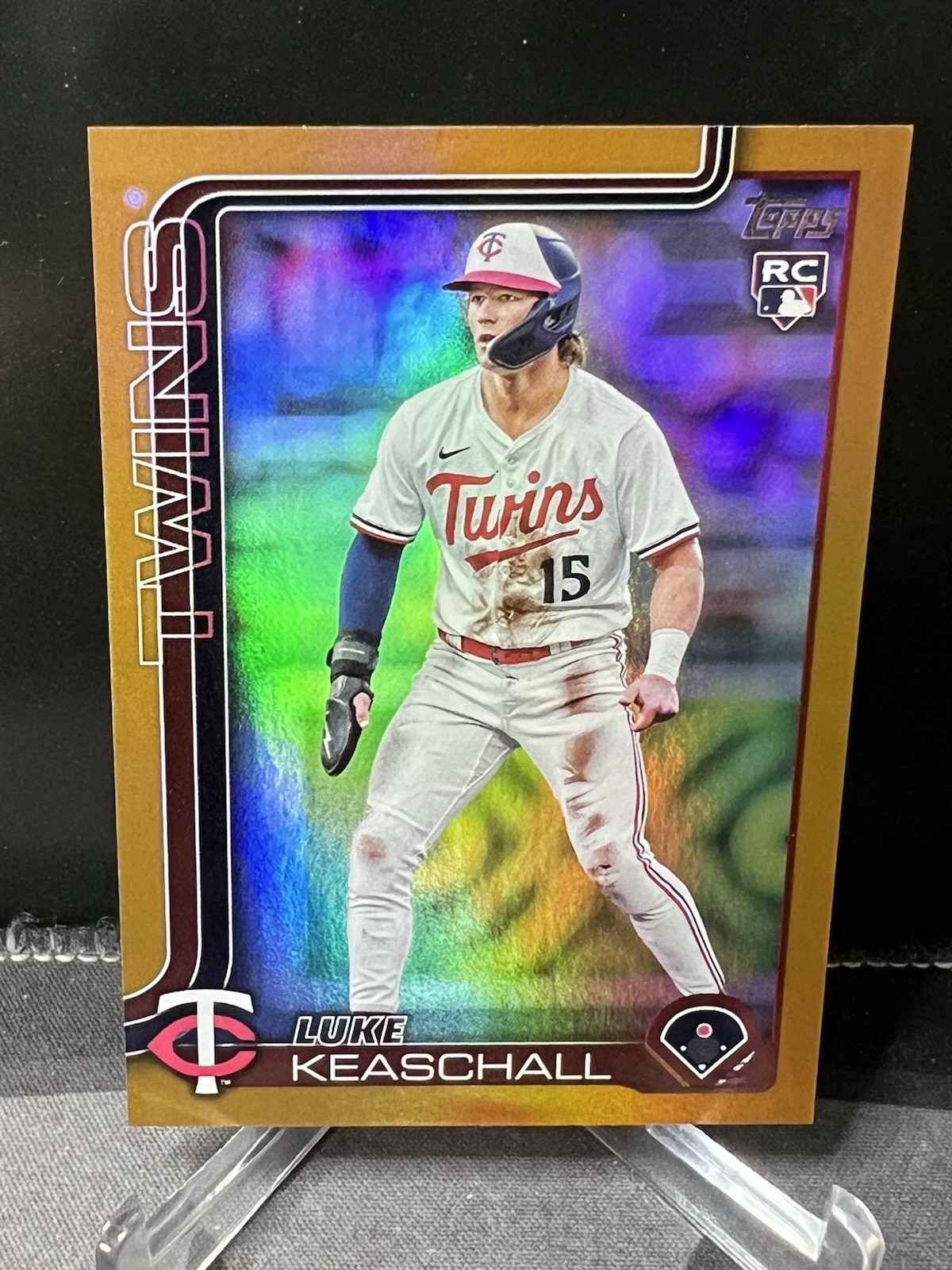 2025 Topps Update Luke Keaschall Gold Rainbow Foil /50 #US16 Minnesota Twins