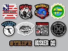 Hardcore Vinyl Sticker Lot 10 Stickers SET 4 punk sxe straight edge post metal