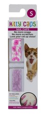 Kitty Caps Nail Caps for Cats, White with Pink Tips Clear with Pink Glitter...