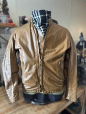 Leather Motorcycle Jacket, Fidelity, Cafe Racer, USA Made, Men’s 46