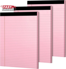 WINKIO Colored Legal Pads, 3 Pack Writing Pads 8.5 X 11 Inch, Micro Perforated N