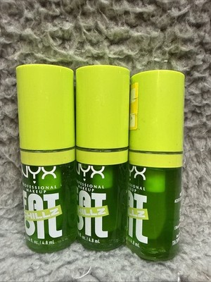 3x NYX PROFESSIONAL FAT OIL LIP DRIP 0.16oz / Kiwi Freeze | eBay