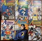 Vintage Superman Action Comics #585 596 600 DC book lot Weekly #601 603 604 1988