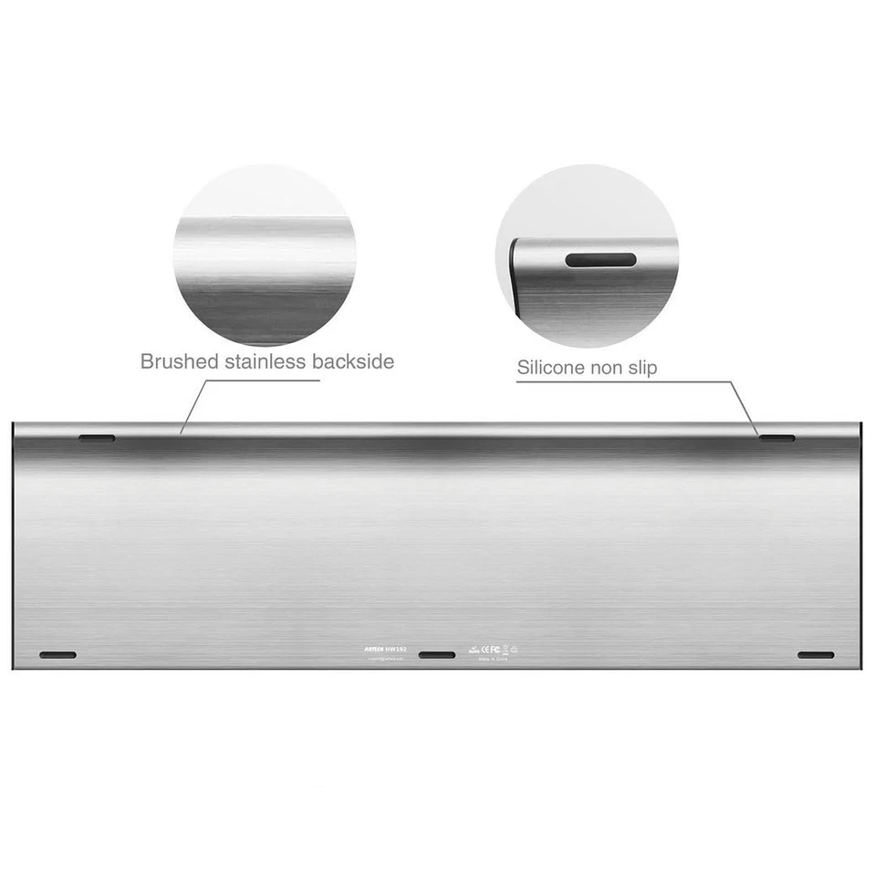 2.4G Wireless Keyboard Stainless Steel Ultra Slim Full Size Keyboard with Num... - Image 2 of 4