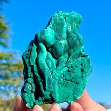 174G Natural VELVET Malachite cat's eye specimen crystal rough mineral-Congo