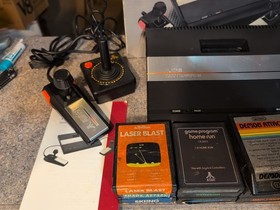 Atari 7800 Console With 16 Games In box Tested Defender Shark Attack  Pac Man 