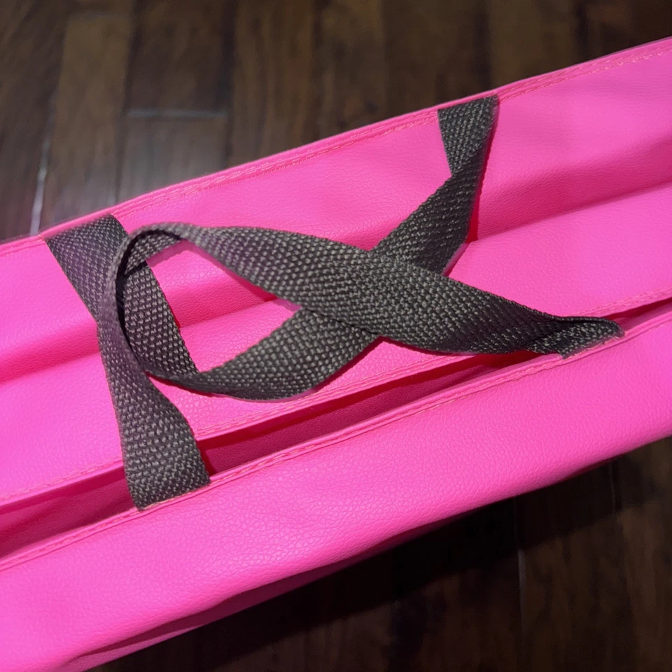 ProsourceFit Tri-Fold Folding Thick Exercise Mat 6’x2’ with Handles PINK - Image 4 of 4