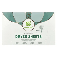 Dryer Sheets, Vetiver, 80 Compostable Sheets