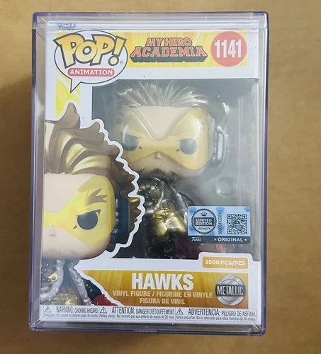 Funko Pop! Hawks #1141 LE3500 My Hero Academia Metallic W/Protector