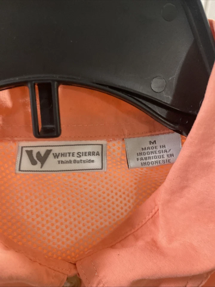 White Sierra Think Outside Fishing Women M Long Sleeve Peach Button Down Shirt - Image 4 of 4