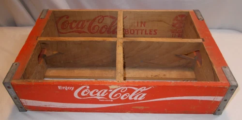 Vintage 1966 Dodge City, Kansas COCA-COLA Wood Coke Bottle Crate VERY NICE 11-66