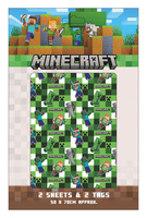 Geschenkpapier Mit GeschenkanhäNgern Minecraft Geburtstagpapier 50X70 Cm