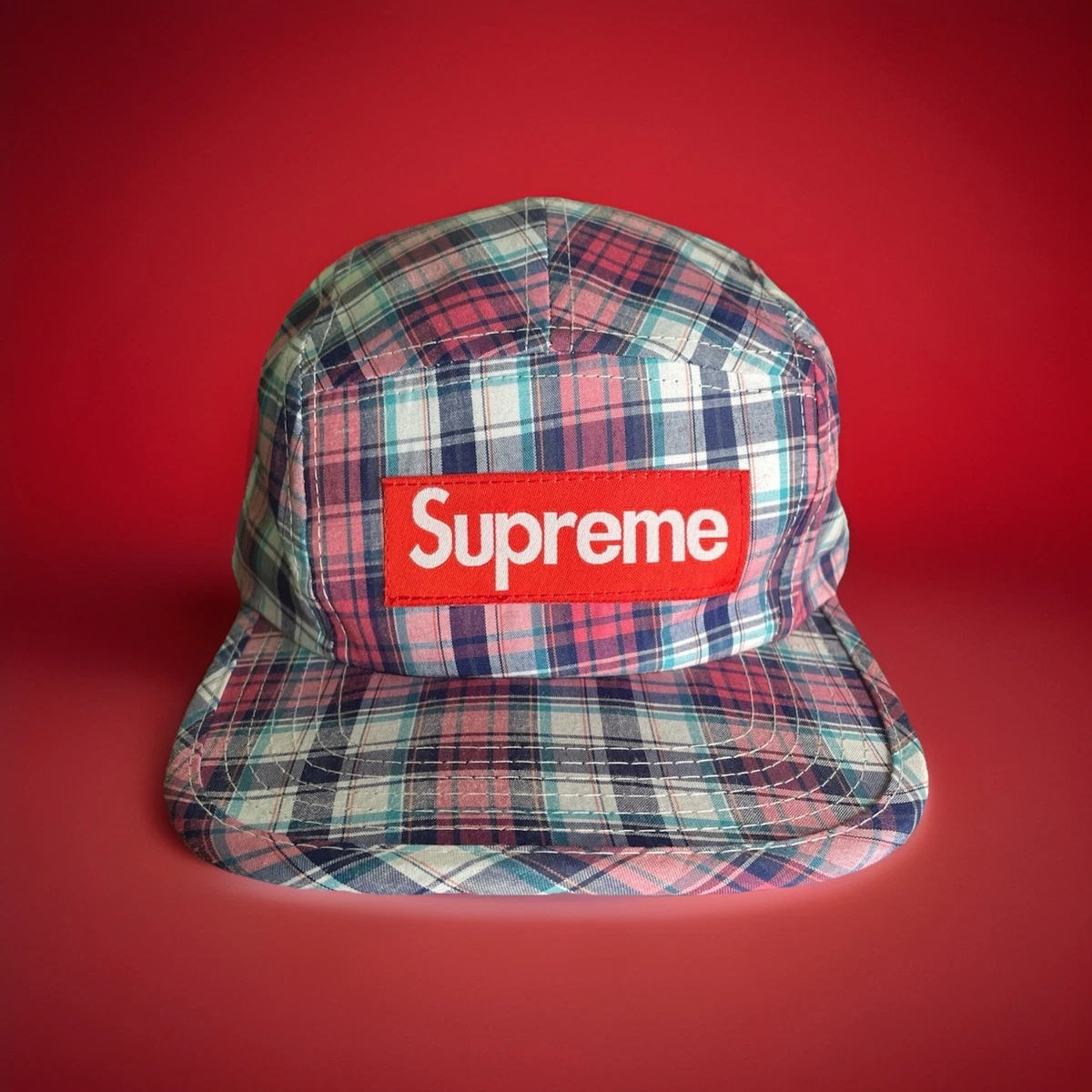 Supreme Plaid Camp Cap for sale - eBay