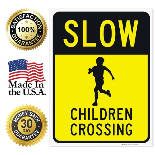 Slow Children Crossing Sign, Traffic Sign, - Picture 30 of 70