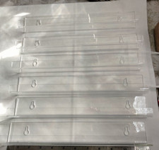 Lot of 6 12" Clear Vinyl Record Shelf Wall Mount Album Record Holder Display