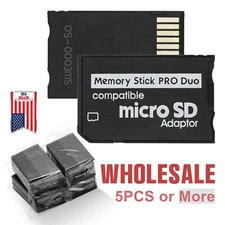 Lot Sony and PSP Series Micro SD SDHC TF to Memory Stick MS Pro Duo PSP Adapter