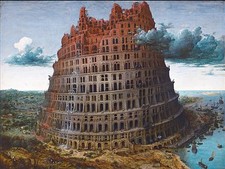 The Tower of Babel P. Bruegel Tile Mural Kitchen Wall Backsplash Marble Ceramic