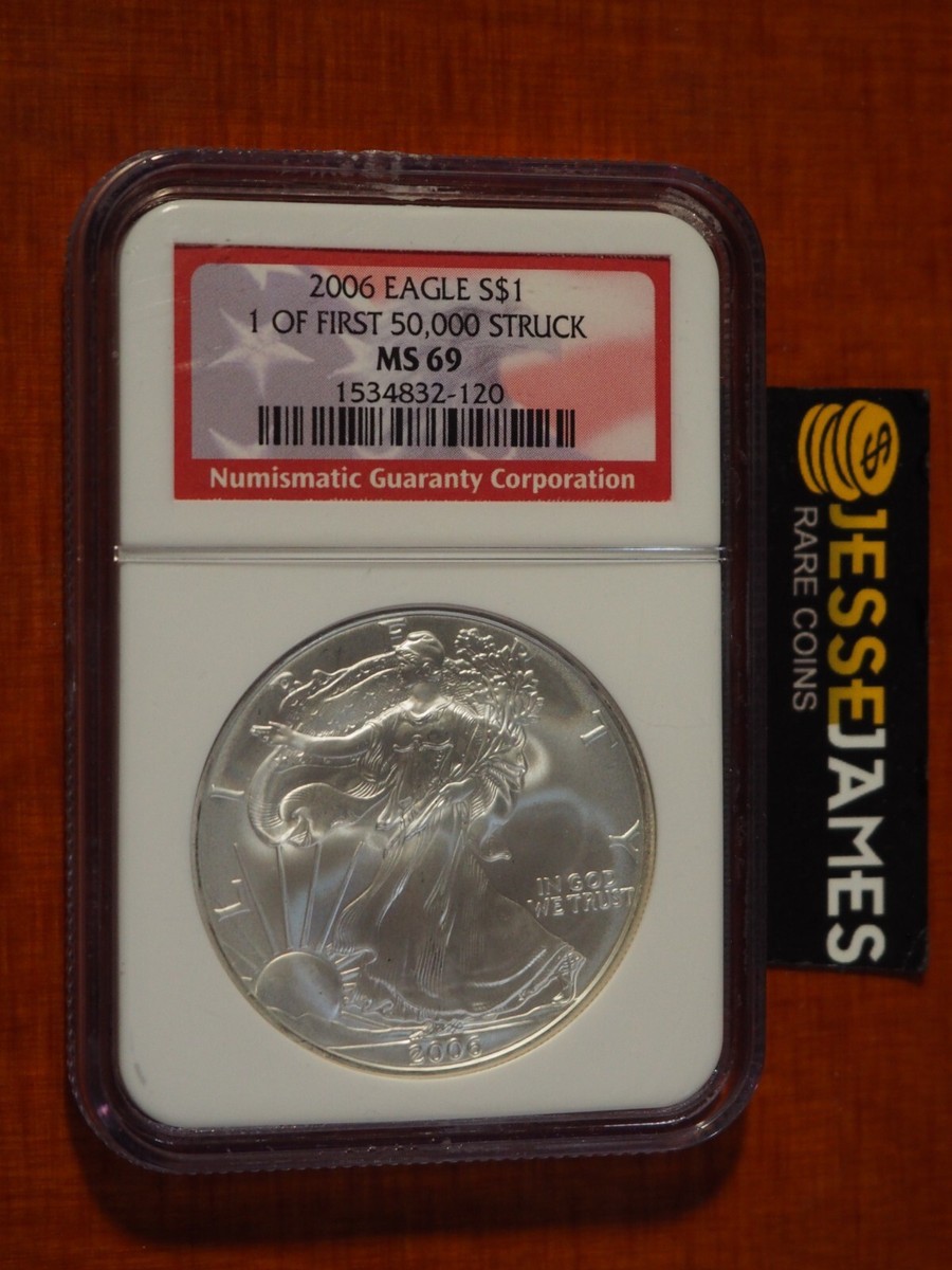 ★ＵＳＡ★ 2006年 イーグル銀貨 PCGS MS69 ファーストストライク 2006 $1 AMERICAN SILVER EAGLE NGC MS69 1 OF FIRST 50,000