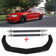 Front Bumper Lip Splitter Spoiler Glossy Black Body Kit For Volvo S40 S60 S70