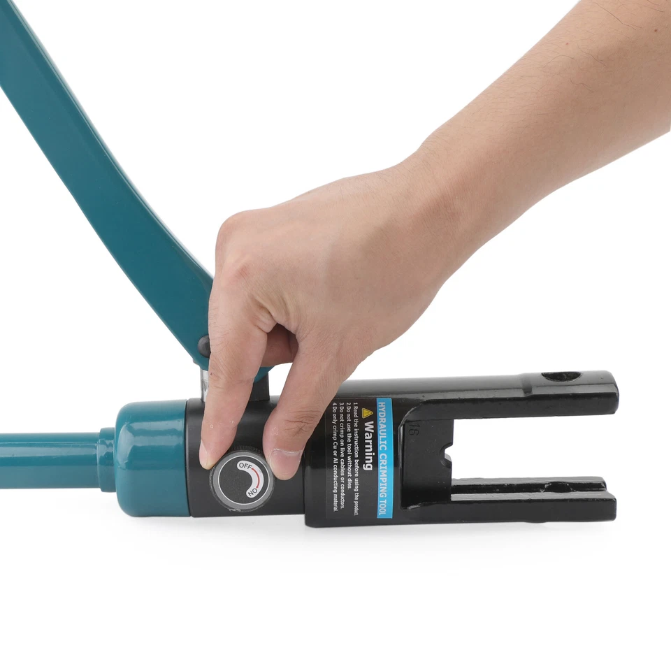 Crimpadora de terminales de terminales de cable de batería de cable hidráulico de 16 toneladas y troqueles negros mejorados, Foto 4 de 4