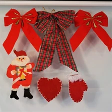 Vintage Christmas Arts And Crafts Mixed Lot Of Supplies