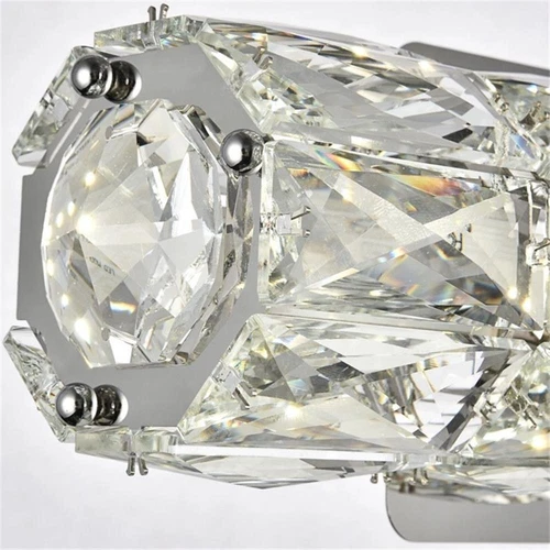 Elegant Lighting Valetta 24.4" Royal Cut Crystal LED Vanity Light in Chrome - Picture 6 of 6