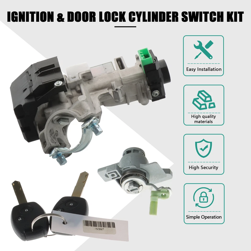 Interruptor de cilindro de bloqueo de encendido con dos llaves para Honda Odyssey 2005-2010 Foto 4 de 4