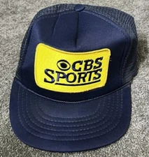 Vintage Ama Pro CBS Sports Patch Eyeball Logo Snapback Trucker Hat Blue RARE!!