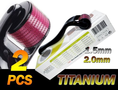 2x TMT Derma Micro Skin Roller Kit (1.5-2.0mm) Beard, Hair Growth, Scars, Acne