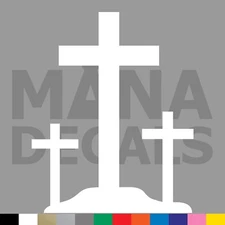 Calvary Cross Vinyl Die Cut Decal Sticker - Jesus Christ Christian Religious God