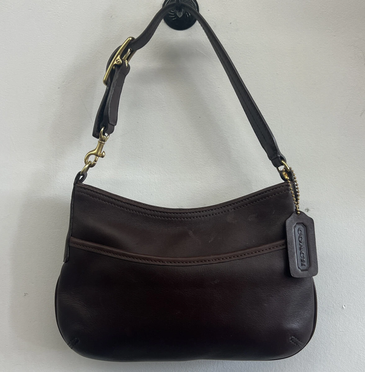 Y2K 90s/2000s Chocolate Leather COACH Mini Bag, C23 9295