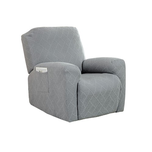 Jacquard Stretch Single Electric Recliner Chair Sofa Cover Elastic Slipcover - Picture 6 of 32