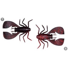 Megabass FUWABUG 1.8 inch BLACK BACK CLEAR RED, 6 pcs., Lenght inch./cm 1.8''...