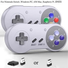 Wireless SNES Switch Controller Compatible SNES,Switch, PC, Mac OS,Raspberry Pi