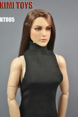 Modellino femminile scala 1/6 KIMITOYS testa corpo KT005 capelli lunghi testa scultura - Foto 5 di 6