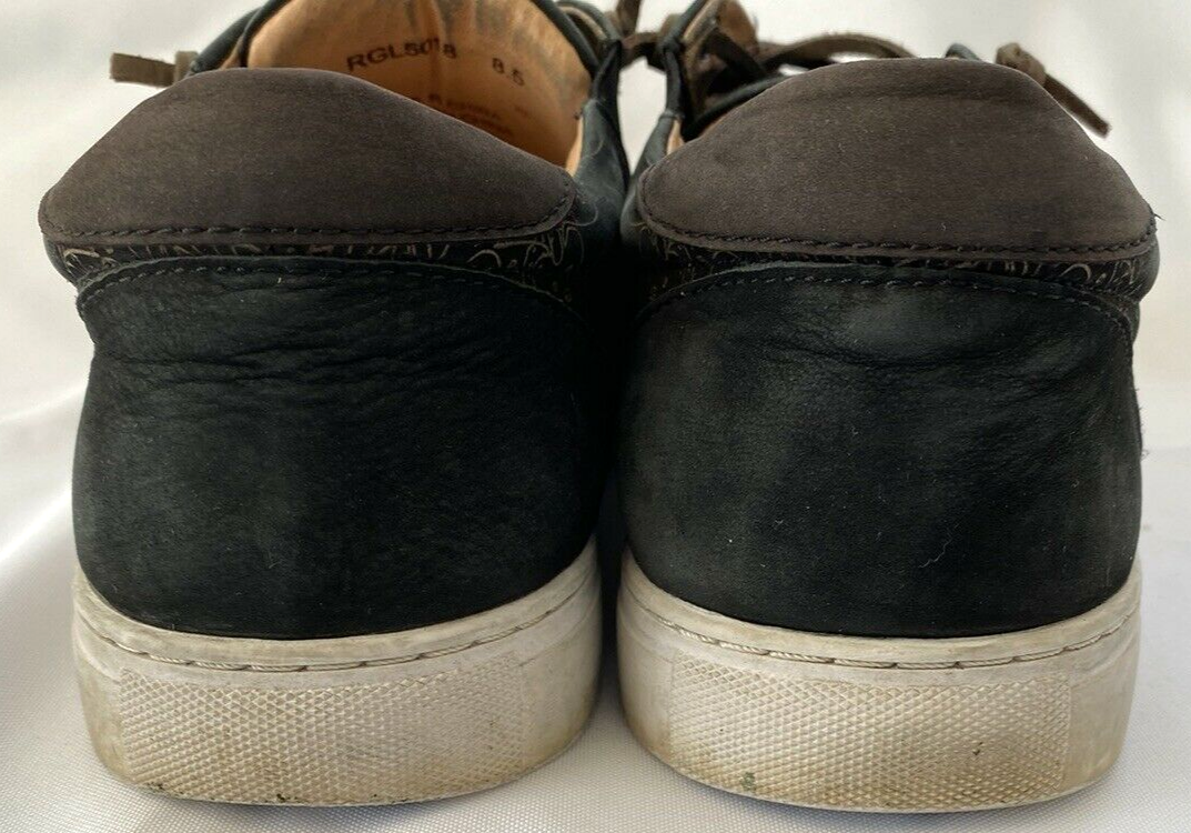 Robert Graham Lima RGL5018 Mens Shoes Black Suede Sneakers 