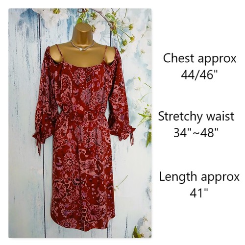 NEW NEXT COLD SHOULDER DRESS Size 20 , Long Sleeve Party Occasion Dress - Picture 2 of 9
