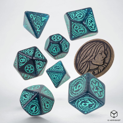 Sorceress Supreme - 7 Piece Tabletop 5e Gaming DND RPG Witcher Dice Set