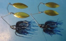 Lot of 2 ~ Pro Assassinator Clacker 1/2 oz Spinnerbait DT-DWGG Blue Back Shad
