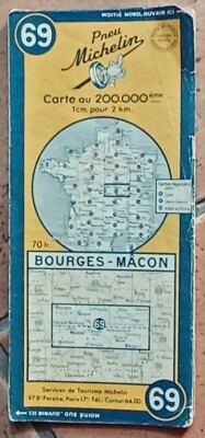 Michelin Karte Nr. 69 - Bourges - Macon 1951
