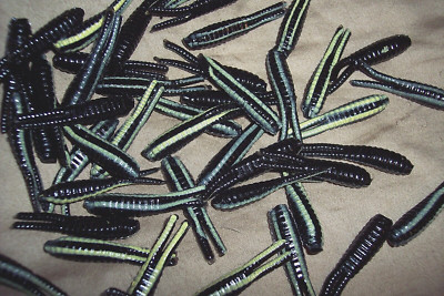 50 Beetle Spinner Bait Body Catalpa Worm Style Lures 1.5''  Catfish Crappie Bass