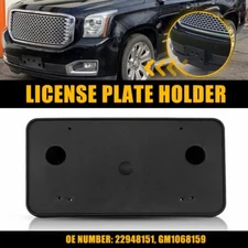 Front License Plate Bracket Mount Holder Black For 2015-2019 GMC Yukon GM1068159