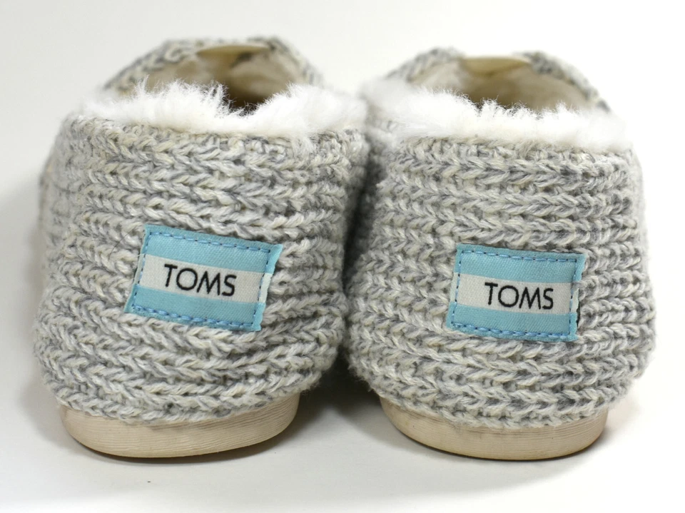 Suéter aconchegante cinza claro TOMS Alpargata malha slip on feminino tamanho 7.5 ~ Ótimo! " - Imagem 4 de 4